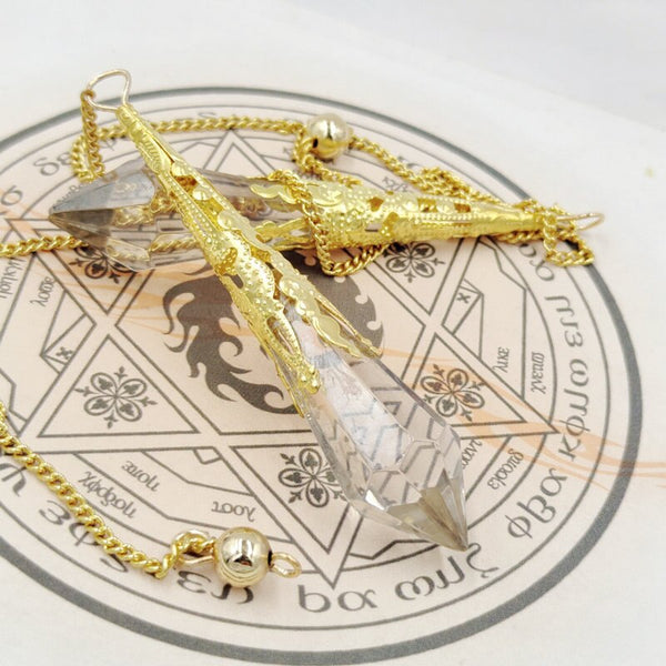 Clear Crystal Dowsing Pendulum-ToShay.org