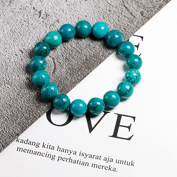Blue Turquoise Bead Bracelet-ToShay.org
