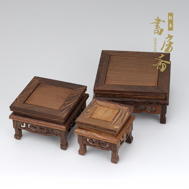 Redwood Pedestal Stand-ToShay.org