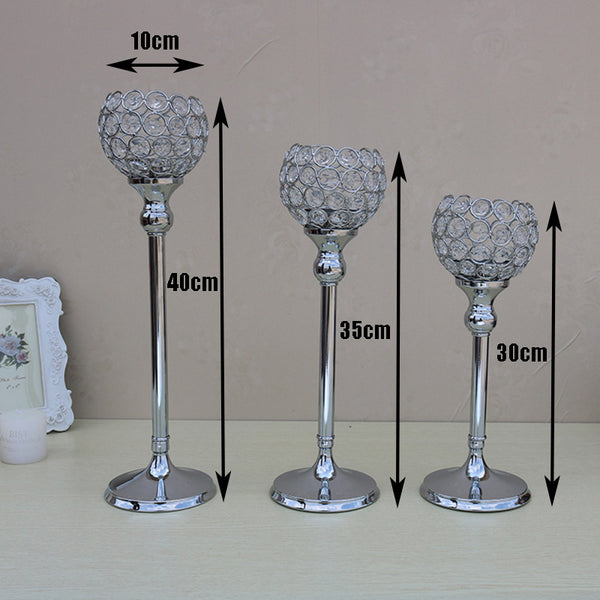Silver Crystal Tealight Holders-ToShay.org