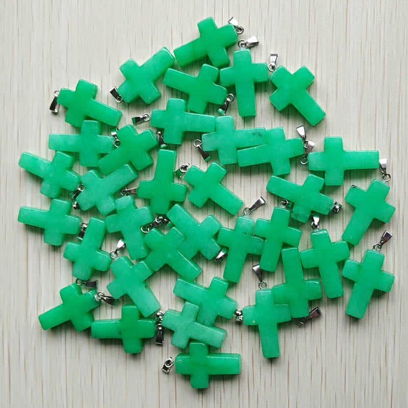 Mixed Crystal Cross Pendants-ToShay.org