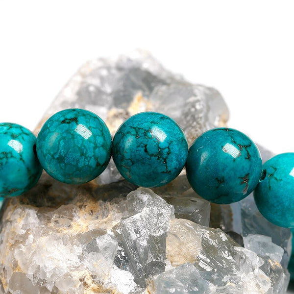Blue Turquoise Bead Bracelet-ToShay.org