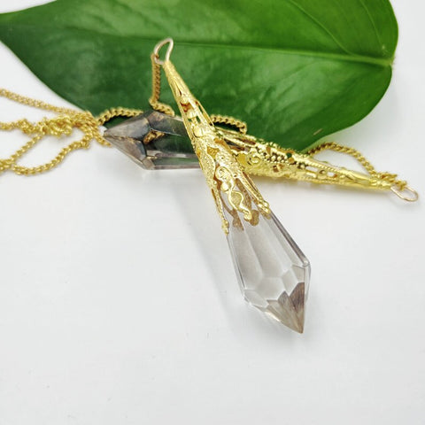 Clear Crystal Dowsing Pendulum-ToShay.org