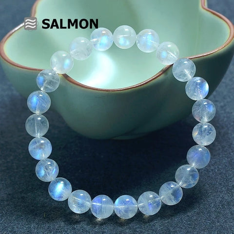 Blue Light Moonstone Bead Bracelets-ToShay.org
