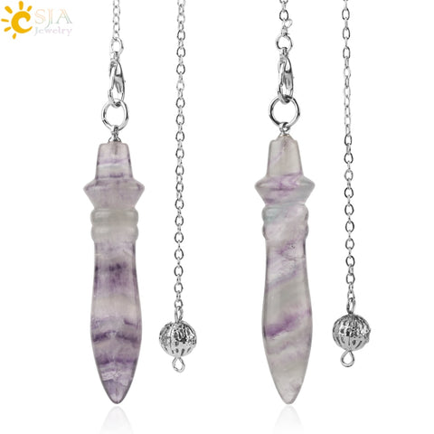 Purple Fluorite Dowsing Pendulum-ToShay.org