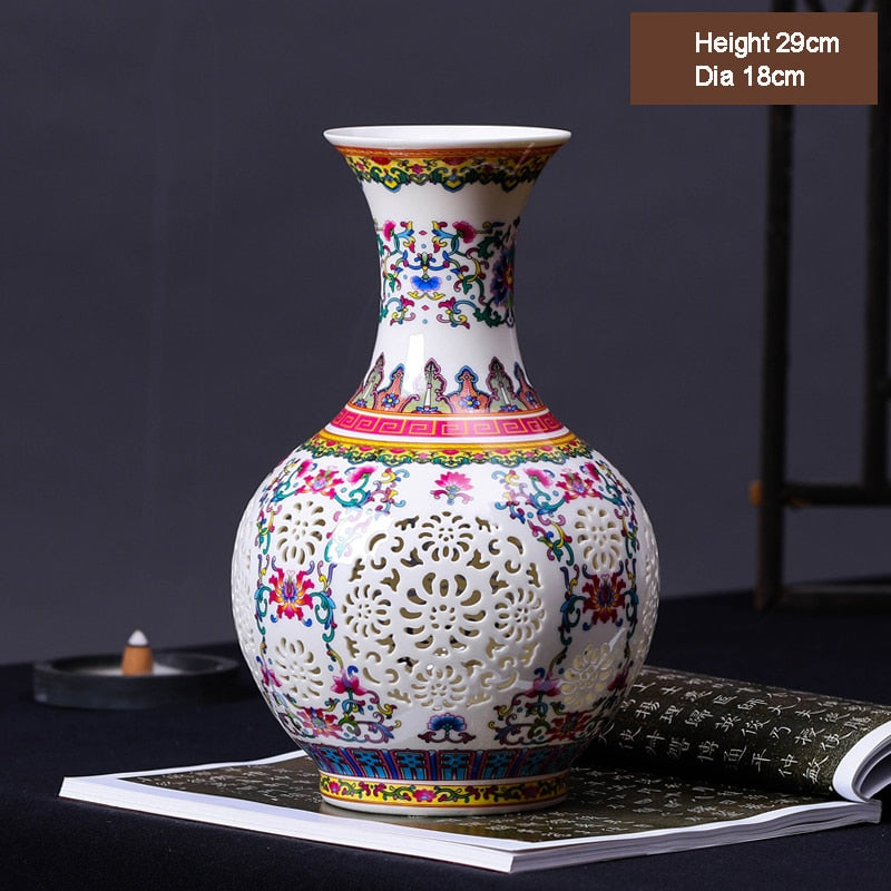 Jingdezhen Ceramic Hollow Vase-ToShay.org