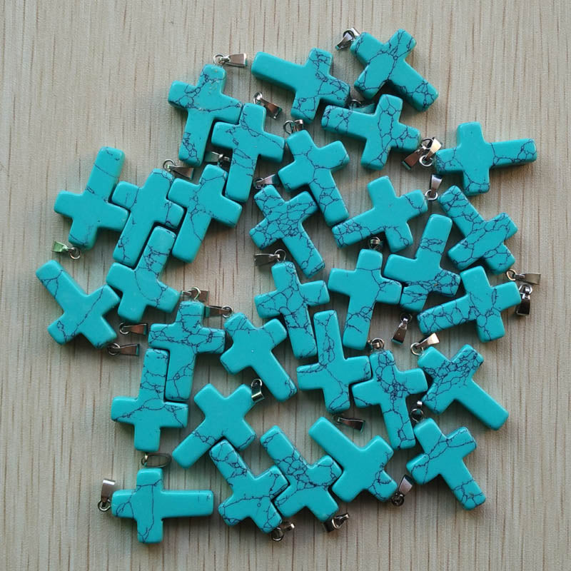 Mixed Crystal Cross Pendants-ToShay.org