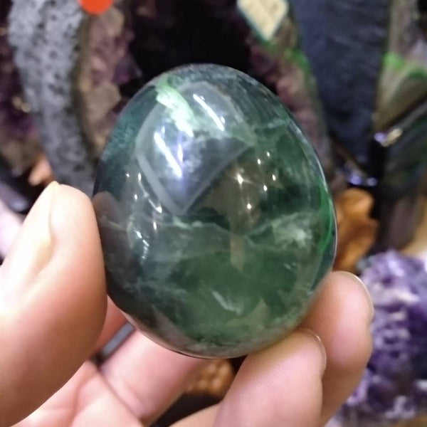 Purple Stripe Fluorite Egg-ToShay.org