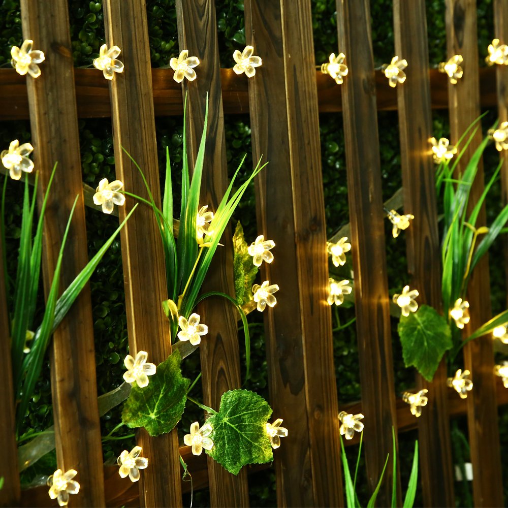 Peach Flower String Solar Lights-ToShay.org