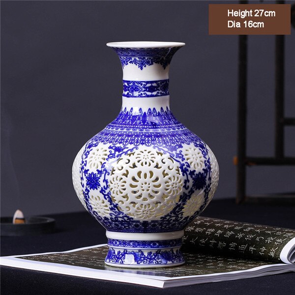 Jingdezhen Ceramic Hollow Vase-ToShay.org