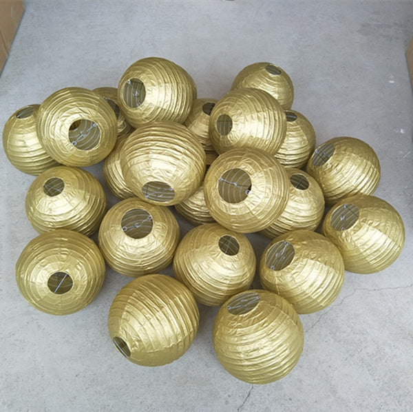 Gold Silver Paper Lanterns-ToShay.org