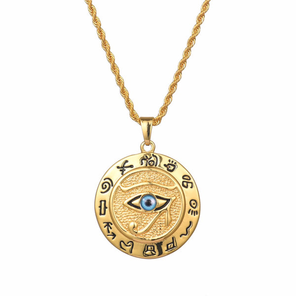 Mixed Eye of Horus Pendant Necklace-ToShay.org