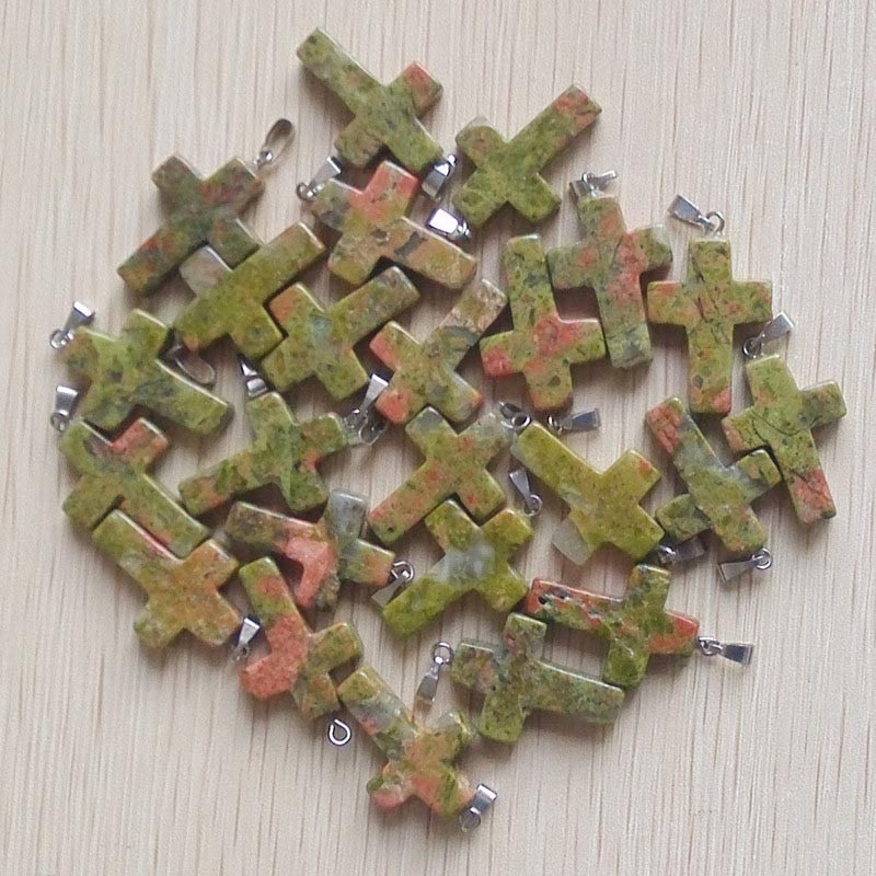 Mixed Crystal Cross Pendants-ToShay.org