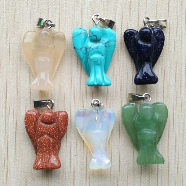 Mixed Crystal Angel Pendants-ToShay.org