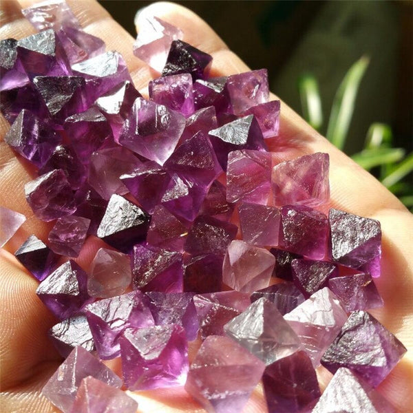 Purple Fluorite Octahedrons Stones-ToShay.org