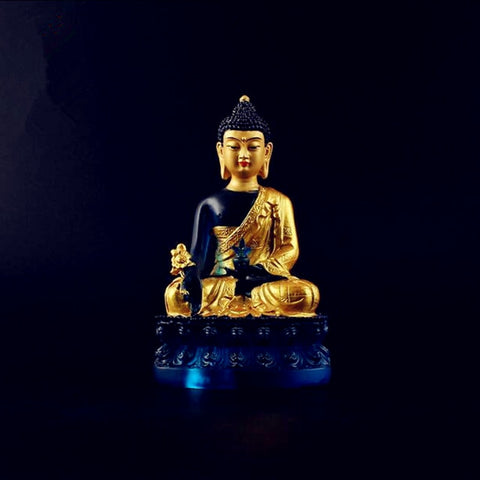 Blue Glass Pharmacist Buddha-ToShay.org