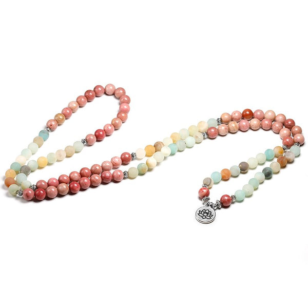 Pink Rhodochrosite Mala Beads-ToShay.org