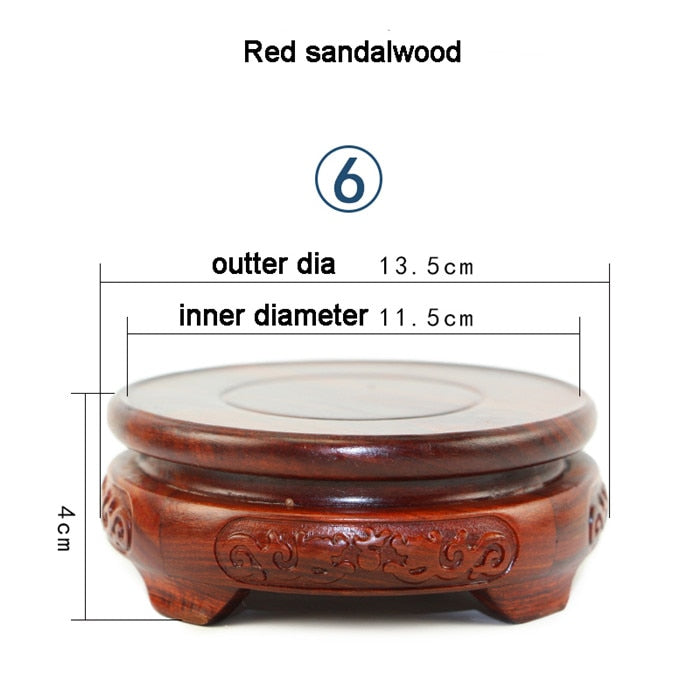 Red Sandalwood Double Dragon Base-ToShay.org