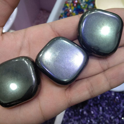 Black Lodestone Magnetite Palm Stones-ToShay.org