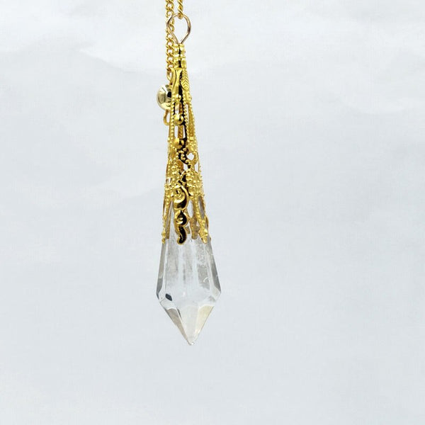 Clear Crystal Dowsing Pendulum-ToShay.org