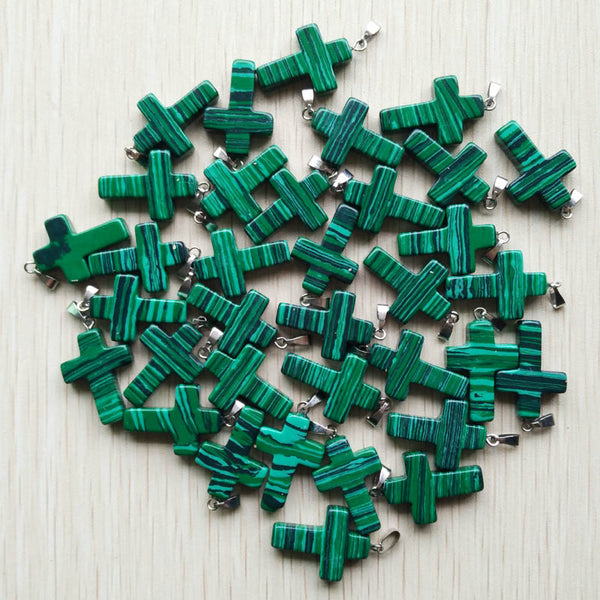 Mixed Crystal Cross Pendants-ToShay.org