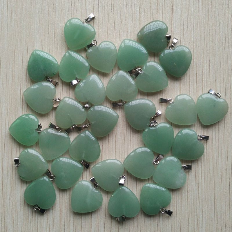 Mixed Crystal Heart Pendants-ToShay.org