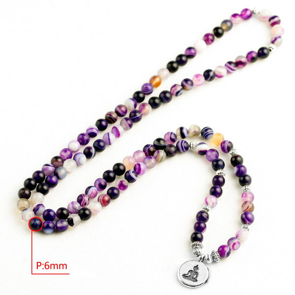 Purple Stripe Agate Prayer Beads-ToShay.org