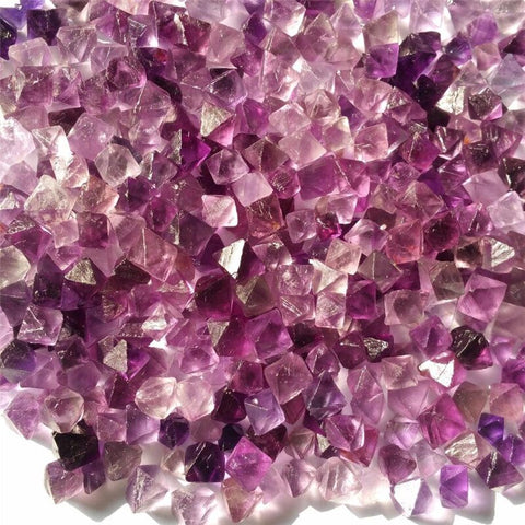 Purple Fluorite Octahedrons Stones-ToShay.org