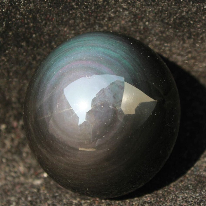 Rainbow Cats Eye Obsidian Ball-ToShay.org