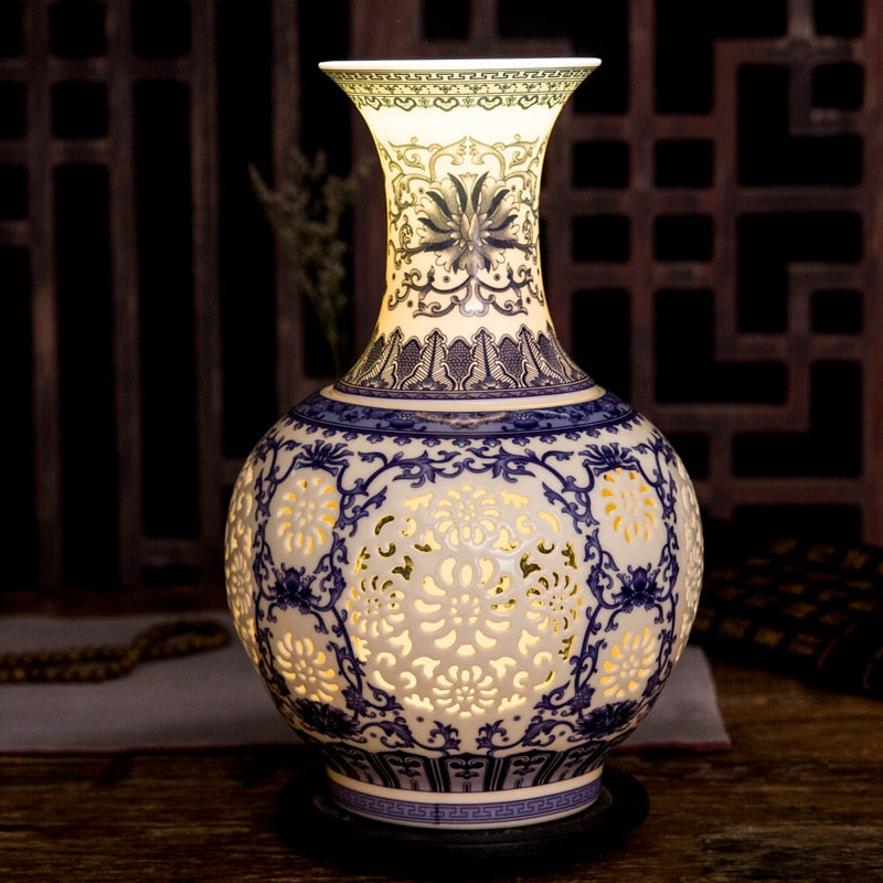 Blue White Ceramic Vase-ToShay.org