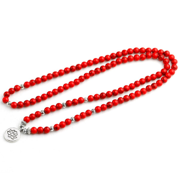 Red Howlite Bead Bracelet-ToShay.org