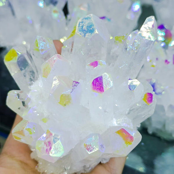 Rainbow Aura Crystal Cluster-ToShay.org