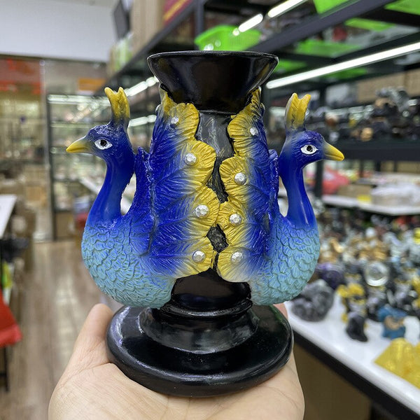Peacock Statue Crystal Ball Stand-ToShay.org