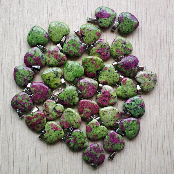 Mixed Crystal Heart Pendants-ToShay.org