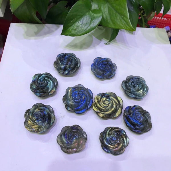 Blue Labradorite Rose Flower-ToShay.org