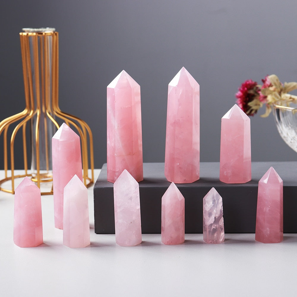Pink Rose Quartz Crystal Point-ToShay.org