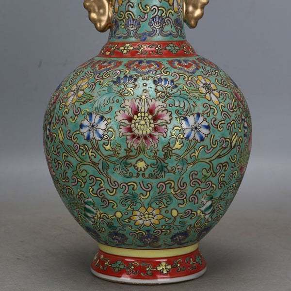 Qing Qianlong Enamel Vase-ToShay.org