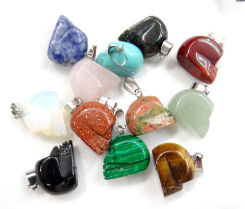 Mixed Crystal Skull Pendants-ToShay.org