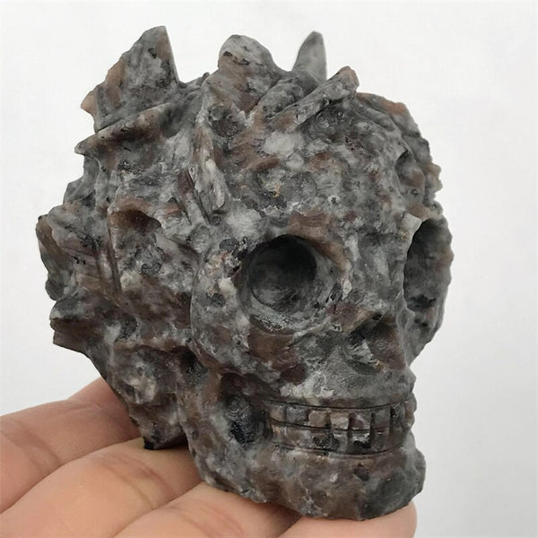 Grey Yooperlite Fire Flash Skulls-ToShay.org