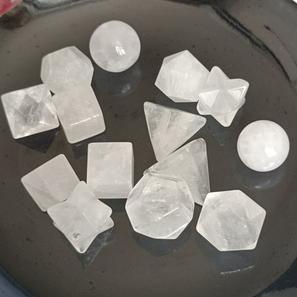 White Quartz Platonic Solids-ToShay.org