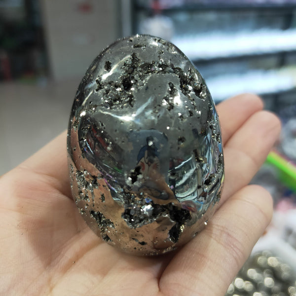 Silver Pyrite Egg-ToShay.org