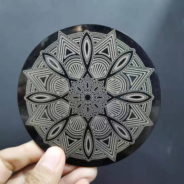 Black Flower Plate-ToShay.org