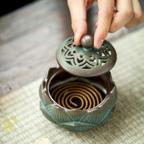 Lotus Ceramic Incense Burner-ToShay.org