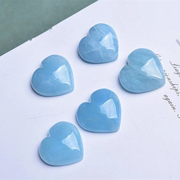 Blue Aquamarine Quartz Heart-ToShay.org