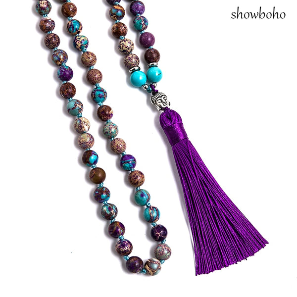 Blue Turquoise Mala Beads-ToShay.org