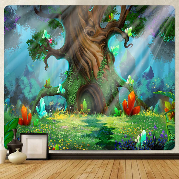 Mushroom Forest Tapestry-ToShay.org