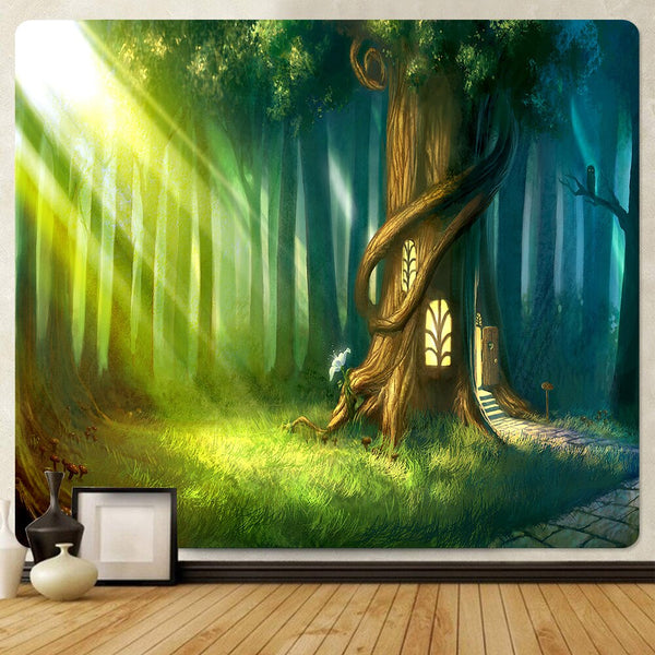 Mushroom Forest Tapestry-ToShay.org