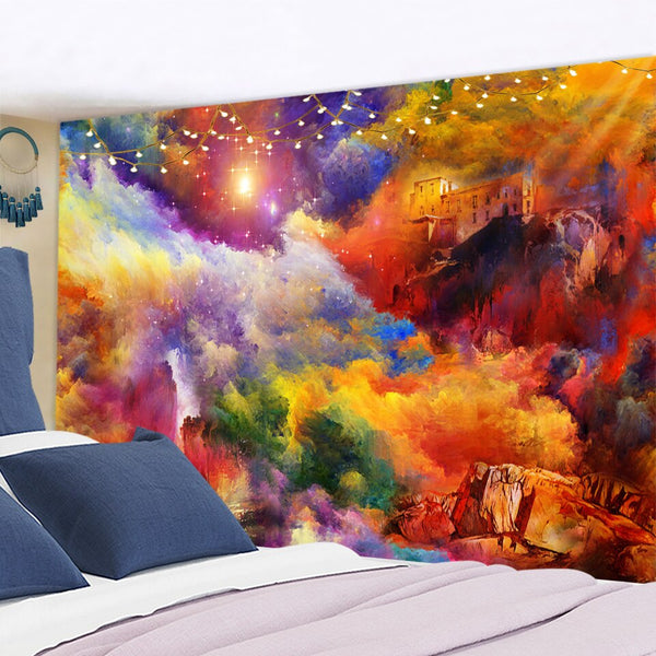 Rainbow Clouds Tapestry-ToShay.org