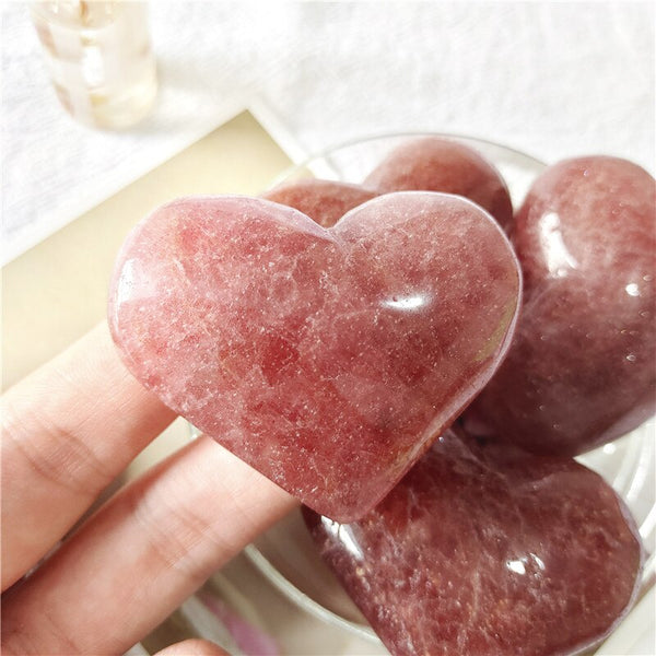 Pink Strawberry Crystal Heart-ToShay.org