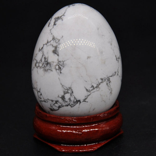 White Howlite Turquoise Egg-ToShay.org